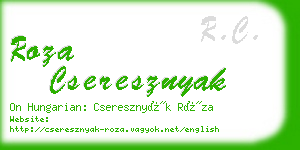 roza cseresznyak business card